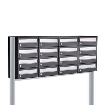 Brievenbusunit Hive set vrijstaand 4-breed, 4-hoog - zwart, Verzenden, Nieuw