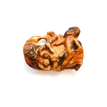 Oud-Indochinese bergstammen Wild Buffalo Bone Erotisch paar