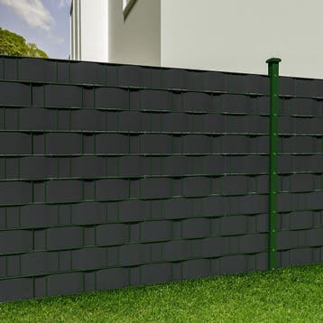 PVC privacyfolie met bevestigingsclips - 70 m, antraciet, Verzenden, Nieuw