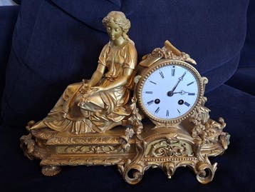 Pendule - Henri Picard (1831-1864) - goudkleurig brons -
