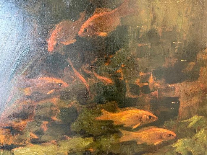 Guillaume Eberhard (1879-1949) - Aquarium, Antiek en Kunst, Kunst | Schilderijen | Klassiek