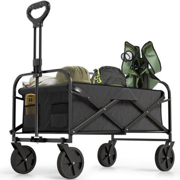 Avalo Bolderkar - Opvouwbaar - Tot 90KG - 80x47x49 CM -Zwart, Verzenden, Nieuw