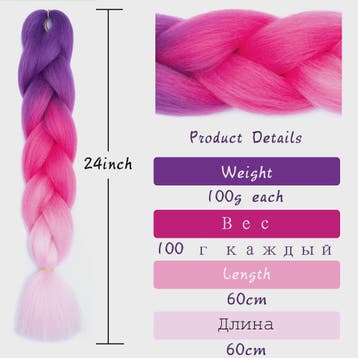 24 Inch Jumbo Braids Haarverlenging - Synthetisch Vlechtkaps, Verzenden, Nieuw