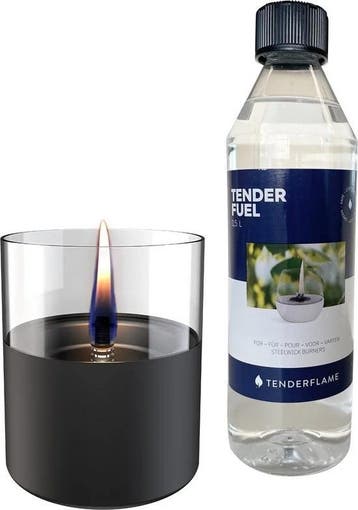 tafelhaard tenderflame lilly 10 zwart, Nieuw, Zwart, Glas