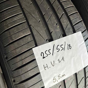 2 x Hankook Ventus S1 Evo 255-55-18 Zomerbanden 5,5mm, 18 inch, Gebruikt, 255 mm, Ophalen of Verzenden