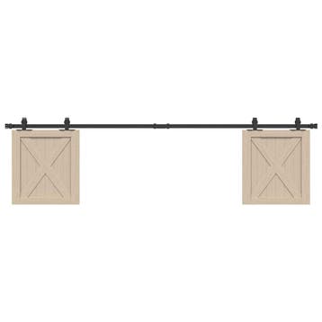 vidaXL Ophangset voor schuifdeur 200 cm koolstofstaal, Verzenden, Nieuw