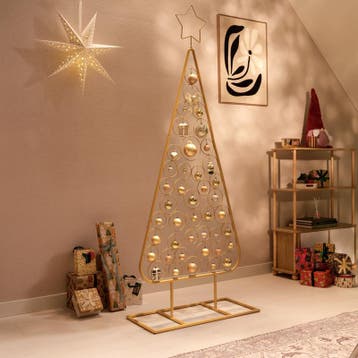 Metalen kerstboom - goud - 75 x 35 x 188 cm | met ster | 42, Verzenden, Nieuw