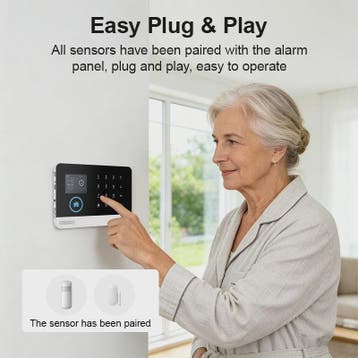Slim Beveiligingssysteem voor Thuis: WIFI/GSM Alarm met Deur, Doe-het-zelf en Verbouw, Alarmsystemen, Verzenden, Nieuw