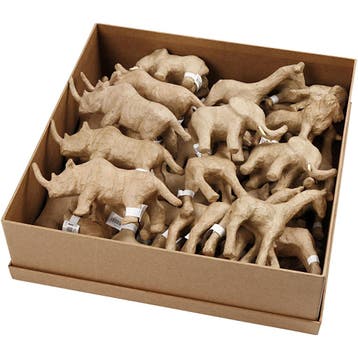 Jungledieren, H: 7,5-10 cm, 32 stuk/ 1 doos, Huis en Inrichting, Nieuw