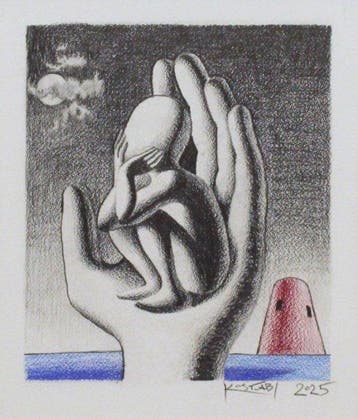 Mark Kostabi (1960) - The loving touch of destiny