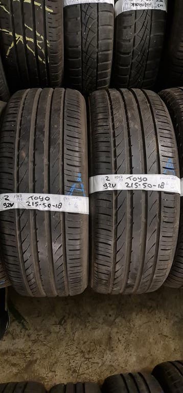 2x 215-50-18 Toyo Zomer 6mm €50 Per Band 215 50 18, Ophalen, 18 inch, Band(en), Personenwagen
