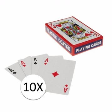 Benson Set speelkaarten - Plastic coating - 10 pakjes - D..., Ophalen of Verzenden, Nieuw