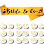 19-delige set Bride to Be en I Do Crew met sjerp en button, Kleding | Dames, Verzenden, Nieuw, Wit, Accessoires
