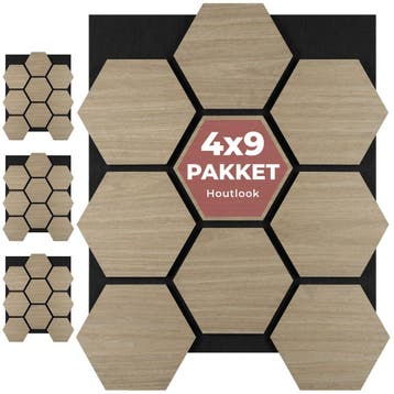 Akoestische panelen Sonic Shield houtlook - donker eiken, Verzenden, Nieuw
