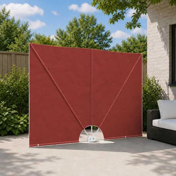 vidaXL Terrasscherm inklapbaar 400x200 cm terracottakleurig, Tuin en Terras, Verzenden, Nieuw