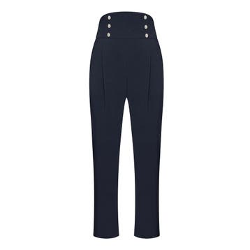 Custommade • donkerblauwe pantalon • 40/L, Maat 42/44 (L), Nieuw, Custommade, Verzenden
