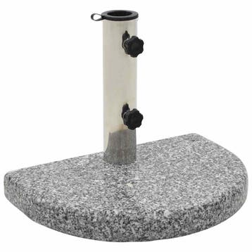 vidaXL Parasolvoet gebogen 10 kg graniet grijs, Verzenden, Nieuw, Minder dan 1 meter, Parasolvoet