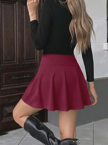 Preppy Geplooide Minirok Hoge Taille - Veelzijdige A-lijn Ro, Kleding | Dames, Rokken, Verzenden, Nieuw