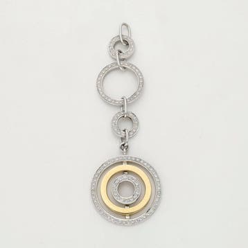Hanger - 18 karaat Geel goud, Witgoud Diamant (Natuurlijk)