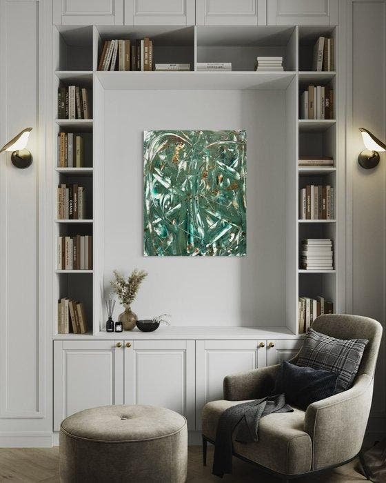 LeeJaimy - Jardin Éternel, Antiek en Kunst, Kunst | Schilderijen | Modern