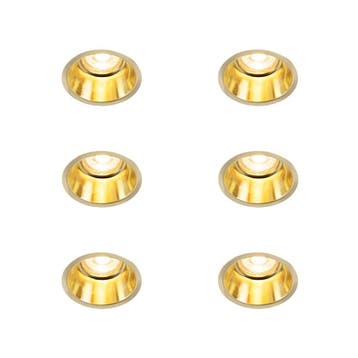 Set van 6 Moderne inbouwspot goud - Dept, Verzenden, Nieuw