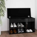vidaXL Schoenenbank met kussen 80x30x47 cm hout hoogglans, Verzenden, Nieuw