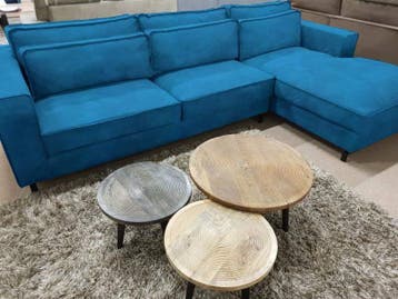 Loungebank Ilpendam - loungebanken - Blauw, Nieuw, 150 cm of meer, Stof, 250 tot 300 cm