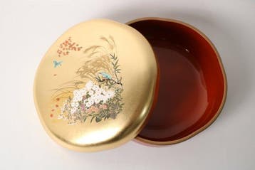 Hakuichi Kanazawa Goudblad Snoepdoos – IJsvogel &