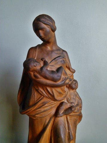 Paul Du Bois (1859-1938) - sculptuur, Moederschap /