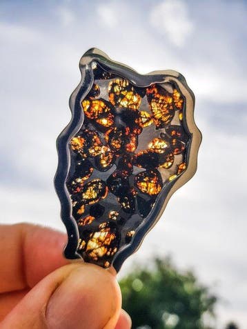 Pallasiet HQ Pendant Sericho Pallasite - Hoogte: 7 cm -