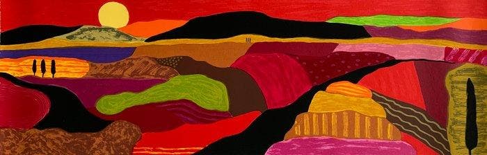 Ronald Boonacker (1955) - Toscaans Landschap I, Italy, Antiek en Kunst, Antiek | Overige Antiek