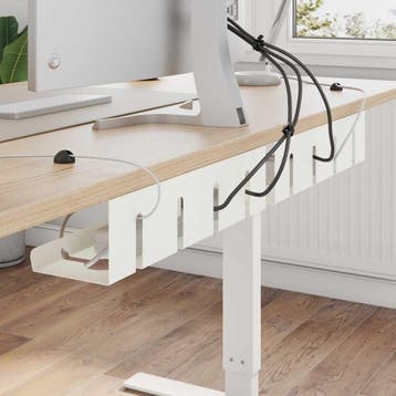 vidaXL Kabelgoot voor onder bureau 2 st Wit 43 x 12 x 10 cm, Verzenden, Nieuw