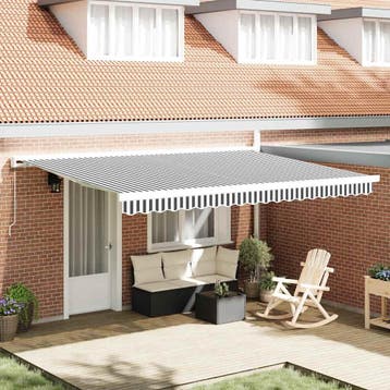 vidaXL Luifel uittrekbaar 4,5x3 m stof en aluminium, Verzenden, Nieuw