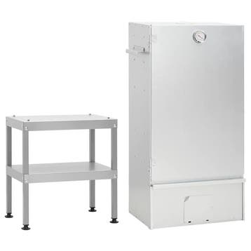vidaXL BBQ-rookoven met tafel gegalvaniseerd staal, Verzenden, Nieuw