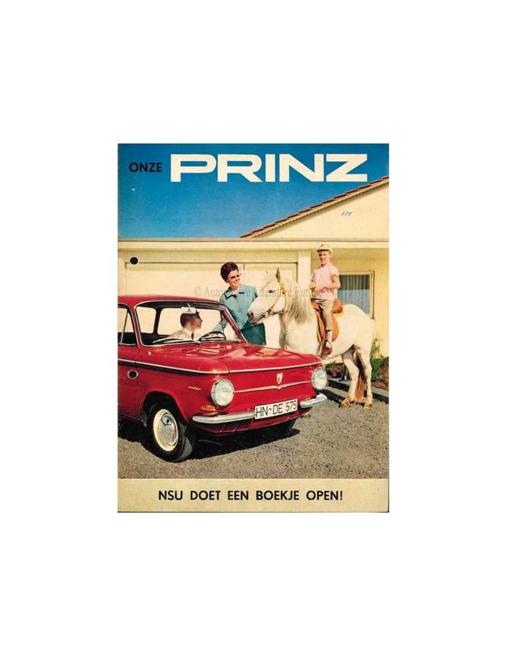 1965 NSU PRINZ 4 BROCHURE NEDERLANDS, Boeken, Auto's | Folders en Tijdschriften