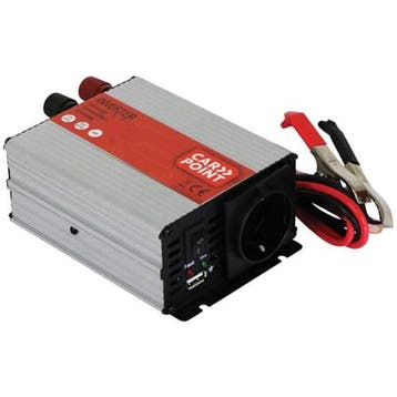 Omvormer 12V>230V 300 Watt Accuklemmen, Verzenden, Nieuw