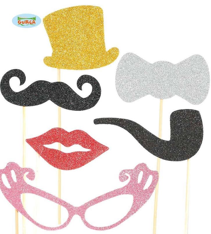 Photo Booth props 6st, Hobby en Vrije tijd, Feestartikelen, Nieuw, Ophalen of Verzenden