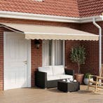 vidaXL Handmatig uitschuifbare luifel Beige 4,5 × 3 m, Verzenden, Nieuw