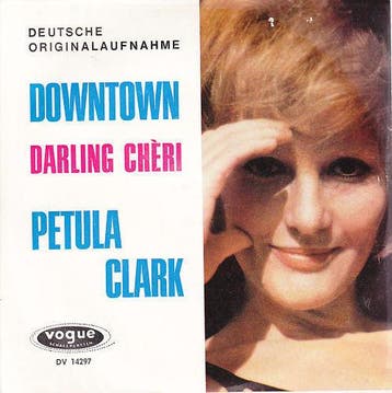 Petula Clark - Downtown / Darling Chèri, Ophalen of Verzenden, Gebruikt