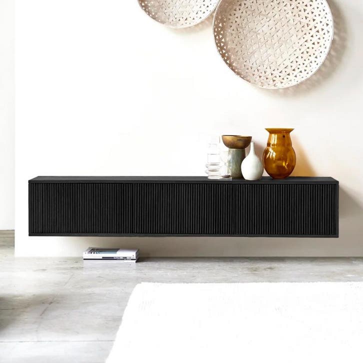 *WOONWINKEL* Zwevend Tv Meubel Zwart 160 Cm, Huis en Inrichting, Kasten | Televisiemeubels, Nieuw, Verzenden