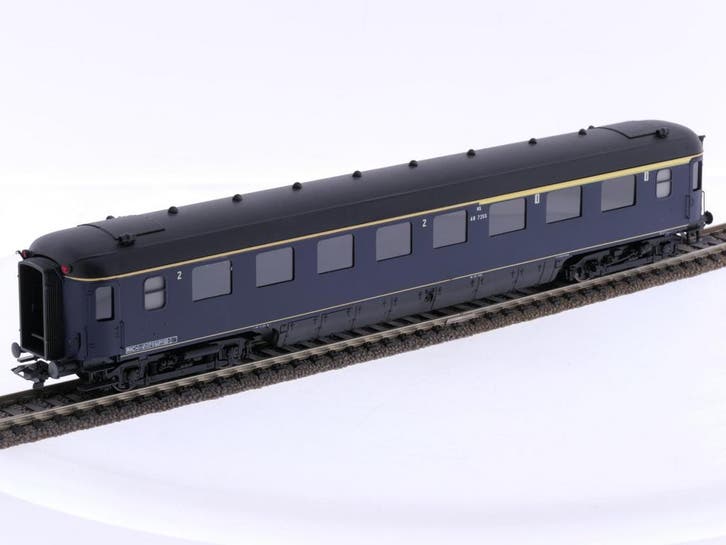 Schaal H0 Philotrain 2036A personenrijtuig Plan K AB 7355..., Hobby en Vrije tijd, Modeltreinen | H0, Gelijkstroom, Overige typen