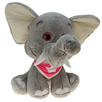 Kruger olifant knuffel Emilia - pluche - grijs - 25 cm, Verzenden, Nieuw
