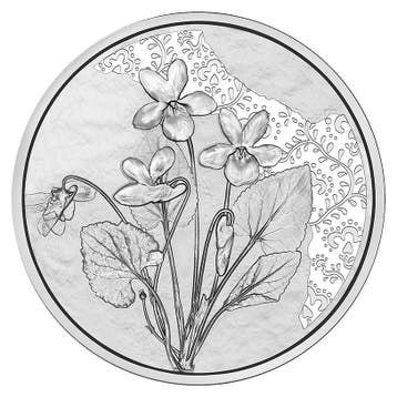 Oostenrijk 10 Euro Viooltje 2024 Zilver BU, Verzenden