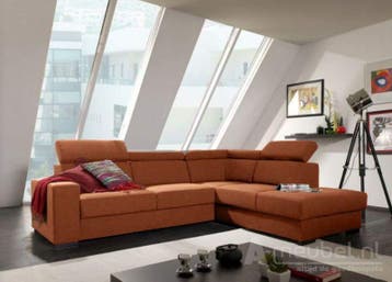 Hoekbank Raalte - hoekbanken - Cognac, Nieuw, 150 cm of meer, Stof, 250 tot 300 cm