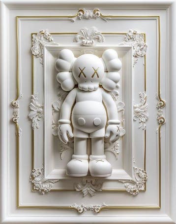 Artxlife - White & Gold Baroque Kaws, Nieuw