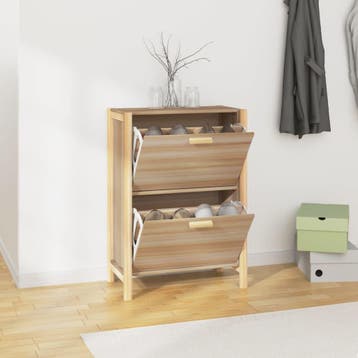 vidaXL Schoenenkast 57,5x33x80 cm bewerkt hout, Verzenden, Nieuw
