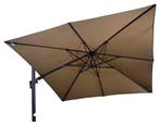 Zweefparasol VirgoFlex Taupe 300 x 300 cm, Kantelbaar, Nieuw, Ophalen of Verzenden, Zweefparasol