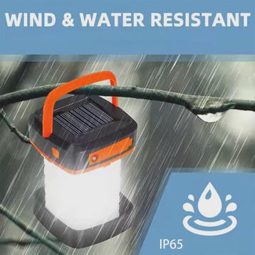 Oplaadbare Solar Camping Lantaarn - IP65 Waterdicht, Dual Ch, Verzenden, Nieuw