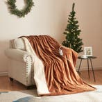 [en.casa] Elektrische deken Archi warmtedeken 180x130 cm bru, Verzenden, Nieuw