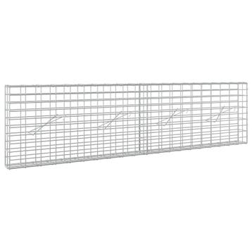 vidaXL Gabion met 5 mm Draad en 5x10 cm Gaas 200x10x50 cm, Verzenden, Nieuw, IJzer